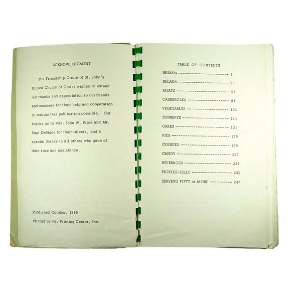 1969 St. John’s UCC Cookbook - Springfield MO Church Recipes - Vintage Spiral - Picture 5 of 6